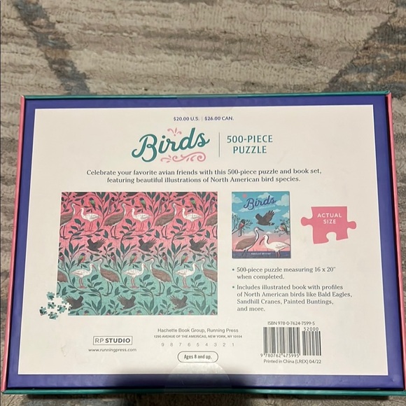 Pink and Green Bird Puzzle 500 piece. New in box. - Picture 5 of 5
